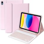 UnDePlus Huawei Matepad 11.5inç / Air 11.5inç / PaperMate ile uyumlu Kılıf Kablosuz Klavyeli Case Mobax Pembe Açık
