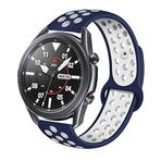 UnDePlus Huawei Watch 3 GT GT2 GT2e GT3 GT4 GT5 Pro 46mm SE Elite Kordon Nike Spor Kordon Mavi-Beyaz