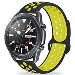 UnDePlus Huawei Watch 3 GT GT2 GT2e GT3 GT4 GT5 Pro 46mm SE Elite Kordon Nike Spor Kordon Siyah-Sarı