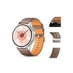 UnDePlus Huawei Watch GT 6/5/4/3/2 Pro 46mm Ultimate SE Elite Kordon Deri Kordon 29 Kahverengi-Beyaz