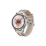 UnDePlus Huawei Watch GT 6/5/4/3/2 Pro 46mm Ultimate SE Elite Kordon Lansman Kumaş Dikişli Silikon 102 Bej