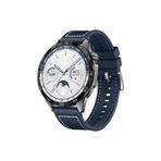 UnDePlus Huawei Watch GT 6/5/4/3/2 Pro 46mm Ultimate SE Elite Kordon Lansman Kumaş Dikişli Silikon 102 Mavi