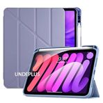 UnDePlus iPad Air 4/5. Nesil 10.9 ile uyumlu Kılıf Kalem Şarj Bölmeli Case (10.Nesil Değildir) Lavendery Gray