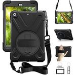 UnDePlus iPad Mini 1 2 3 ile uyumlu Kılıf Defender Askılı Zırhlı Tank Case A1432 A1454 A1455 A1489 A1490-91 A1599 A1600
