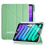 UnDePlus iPad Pro 11 3. Nesil ile uyumlu Kılıf Kalem Bölmeli Trifolding Case A2377 A2459 A2301 A2460 Açık Yeşil