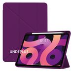 UnDePlus iPad Pro 12.9 3. Nesil ile uyumlu Kılıf Kalem Bölmeli Trifolding Case A1876 A2014 A1895 A1983 Koyu Mor