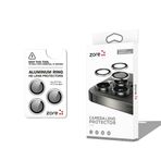 UnDePlus iPhone 17 Pro Max ile uyumlu Premium Safir Parmak İzi Bırakmayan Anti-Reflective Kamera Lens Koruyucu CL-12 Titanyum-Gümüş