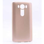 UnDePlus LG V10 İle Uyumlu Kılıf Soft Mat Premier Case Gold