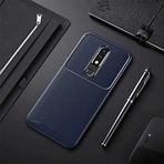 UnDePlus Nokia 5.1 Plus Kılıf Karbon Silikon Case Lacivert