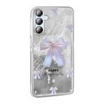 UnDePlus Samsung Galaxy A15 ile uyumlu Kılıf Leopar Kurdele Ekose Desenli Mep Kapak İncili Fiyonk
