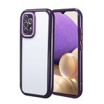 UnDePlus Samsung Galaxy A32 İle Uyumlu 4G Kılıf Renkli Dizayn Kamera Çerçeve Korumalı Vitamin Kapak Derin Mor