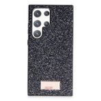 UnDePlus Samsung Galaxy S23 Ultra ile uyumlu Kılıf Simli Parlak Silikon Bright Kapak Siyah
