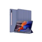 UnDePlus Samsung Galaxy Tab S7 FE / S7 Plus S8 Plus 12.4 Kılıf Kalem Bölmeli Smart Case X800 T730 T970 Gri