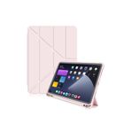 UnDePlus Samsung Galaxy Tab S7 S8 11 Inç X700 T870 Kılıf Kalem Bölmeli Trifolding Case Rose Gold