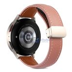 UnDePlus Samsung Galaxy Watch 3 41mm 42mm Gear S2 Kordon Magnetli PU Deri Kordon 20mm Pembe