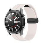 UnDePlus Samsung Galaxy Watch Gear S2 3 41 42 Active 2 40 44 mm Kordon Magnetli Ayarlanır Silikon Kordon 20mm Starlight