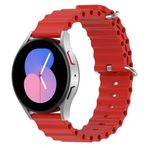 UnDePlus Samsung Galaxy Watch Gear S2 3 41 42 Active 2 40 44 mm Kordon Ocean Silikon Kordon 20mm Kırmızı