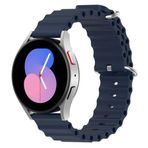 UnDePlus Samsung Galaxy Watch Gear S2 3 41 42 Active 2 40 44 mm Kordon Ocean Silikon Kordon 20mm Lacivert