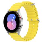 UnDePlus Samsung Galaxy Watch Gear S2 3 41 42 Active 2 40 44 mm Kordon Ocean Silikon Kordon 20mm Sarı