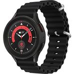 UnDePlus Samsung Galaxy Watch Gear S2 3 41 42 Active 2 40 44 mm Kordon Ocean Silikon Kordon 20mm Siyah