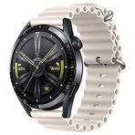 UnDePlus Samsung Galaxy Watch Gear S2 3 41 42 Active 2 40 44 mm Kordon Ocean Silikon Kordon 20mm Starlight
