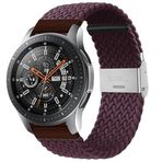 UnDePlus Samsung Galaxy Watch Gear S2 3 41mm 42mm Active 2 40mm 44mm Kordon Metal Klipsli Flexi Örgü 27-Wine Red