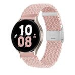 UnDePlus Samsung Galaxy Watch Gear S2 3 41mm 42mm Active 2 40mm 44mm Kordon Metal Klipsli Flexi Örgü Benekli Pembe