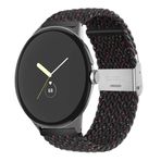 UnDePlus Samsung Galaxy Watch Gear S2 3 41mm 42mm Active 2 40mm 44mm Kordon Metal Klipsli Flexi Örgü Benekli Siyah