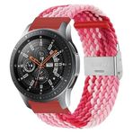 UnDePlus Samsung Galaxy Watch Gear S2 3 41mm 42mm Active 2 40mm 44mm Kordon Metal Klipsli Flexi Örgü Beyaz-Pembe