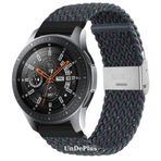 UnDePlus Samsung Galaxy Watch Gear S2 3 41mm 42mm Active 2 40mm 44mm Kordon Metal Klipsli Flexi Örgü Lacivert-Gold