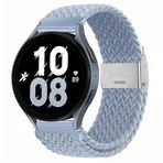 UnDePlus Samsung Galaxy Watch Gear S2 3 41mm 42mm Active 2 40mm 44mm Kordon Metal Klipsli Flexi Örgü Mavi Açık