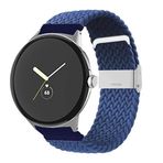 UnDePlus Samsung Galaxy Watch Gear S2 3 41mm 42mm Active 2 40mm 44mm Kordon Metal Klipsli Flexi Örgü Mavi