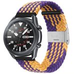 UnDePlus Samsung Galaxy Watch Gear S2 3 41mm 42mm Active 2 40mm 44mm Kordon Metal Klipsli Flexi Örgü Mor-Sarı