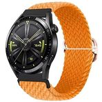 UnDePlus Samsung Galaxy Watch Gear S2 3 41mm 42mm Active 2 40mm 44mm Kordon Örgü Tokalı Kordon Turuncu