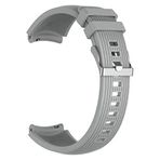 UnDePlus Samsung Galaxy Watch Gear S2 / 3 41mm Kordon Çizgili Silikon Kordon Gri
