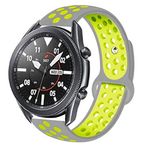 UnDePlus Samsung Galaxy Watch Gear S2 / Active 2 40mm 44mm Kordon Nike Spor Kordon Gri-Sarı