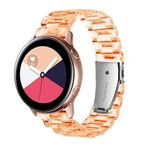 UnDePlus Samsung Galaxy Watch Gear S2 Kordon 20mm Şeffaf Baklalı Kordon Turuncu