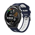 UnDePlus Samsung Galaxy Watch Gear S2 Kordon Çift Renk Çizgili Kordon Lacivert