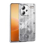 UnDePlus Xiaomi Redmi Note 13 Pro Plus 5G ile uyumlu Kılıf Leopar Kurdele Ekose Desenli Mep Kapak Küçük Fiyonk