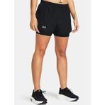 Under Armour 1382440-001 UA Fly By 2-in-1 Shorts Siyah Lastikli Bel Normal Kalıp Kadın Şort