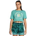 Under Armour 1383420-957 Yeşil Kadın T-shirt