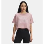 Under Armour 6007883-673 Rival Campus Pembe Oversize Kadın T-Shirt
