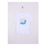 Under Armour Baskılı Beyaz Kız Çocuk T-Shirt 1389765-100-UA Bubble Wordmark SS