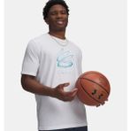 Under Armour Curry Splash Wdmrk Tee Erkek T-Shirt - Beyaz