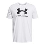 Under Armour Erkek Antrenman Tişört UA SPORTSTYLE LOGO UPDATE SS White - Black LG