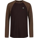 Under Armour Erkek Çocuk Açık Hava Uzun Kollu Tişört, Şık Bisiklet Yaka, Sevimli Tam Kesim, Kahverengi Obsidiyen Termal, S