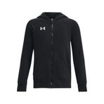 Under Armour Erkek Çocuk Rakip Polar Tam Fermuarlı Kapüşonlu Svetşört, (001) Siyah/Beyaz, L