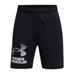 Under Armour Erkek Çocuk Şort UA Tech Logo Shorts Black - Mod Gray YMD