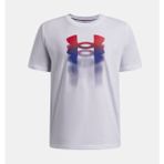 Under Armour Erkek Çocuk Ua Logo Blur Kısa Kollu T-Shirt 6009280-100 - 8 Yaş - Beyaz-100