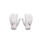 Under Armour Erkek Gençlik Beyzbol Eldivenlerini Temizleyin, (100) Beyaz/Beyaz/Metalik Gümüş, L